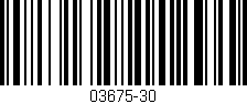 Código de barras (EAN, GTIN, SKU, ISBN): '03675-30'