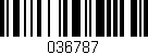 Código de barras (EAN, GTIN, SKU, ISBN): '036787'