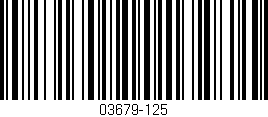 Código de barras (EAN, GTIN, SKU, ISBN): '03679-125'