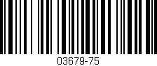 Código de barras (EAN, GTIN, SKU, ISBN): '03679-75'
