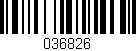 Código de barras (EAN, GTIN, SKU, ISBN): '036826'