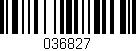 Código de barras (EAN, GTIN, SKU, ISBN): '036827'