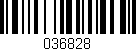 Código de barras (EAN, GTIN, SKU, ISBN): '036828'