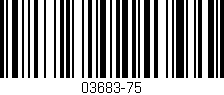 Código de barras (EAN, GTIN, SKU, ISBN): '03683-75'