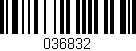 Código de barras (EAN, GTIN, SKU, ISBN): '036832'