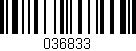 Código de barras (EAN, GTIN, SKU, ISBN): '036833'