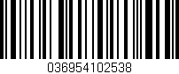 Código de barras (EAN, GTIN, SKU, ISBN): '036954102538'