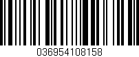 Código de barras (EAN, GTIN, SKU, ISBN): '036954108158'