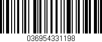 Código de barras (EAN, GTIN, SKU, ISBN): '036954331198'