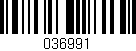 Código de barras (EAN, GTIN, SKU, ISBN): '036991'