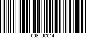 Código de barras (EAN, GTIN, SKU, ISBN): '036/UC014'