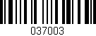 Código de barras (EAN, GTIN, SKU, ISBN): '037003'