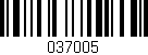 Código de barras (EAN, GTIN, SKU, ISBN): '037005'