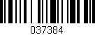 Código de barras (EAN, GTIN, SKU, ISBN): '037384'