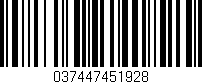 Código de barras (EAN, GTIN, SKU, ISBN): '037447451928'