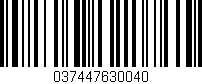 Código de barras (EAN, GTIN, SKU, ISBN): '037447630040'