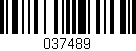 Código de barras (EAN, GTIN, SKU, ISBN): '037489'