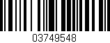 Código de barras (EAN, GTIN, SKU, ISBN): '03749548'