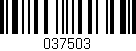 Código de barras (EAN, GTIN, SKU, ISBN): '037503'