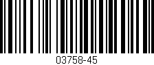 Código de barras (EAN, GTIN, SKU, ISBN): '03758-45'
