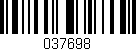 Código de barras (EAN, GTIN, SKU, ISBN): '037698'