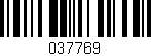 Código de barras (EAN, GTIN, SKU, ISBN): '037769'