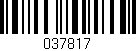 Código de barras (EAN, GTIN, SKU, ISBN): '037817'