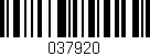 Código de barras (EAN, GTIN, SKU, ISBN): '037920'