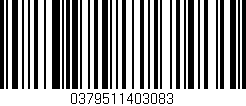 Código de barras (EAN, GTIN, SKU, ISBN): '0379511403083'