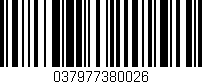 Código de barras (EAN, GTIN, SKU, ISBN): '037977380026'