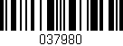 Código de barras (EAN, GTIN, SKU, ISBN): '037980'