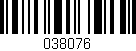 Código de barras (EAN, GTIN, SKU, ISBN): '038076'
