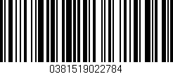 Código de barras (EAN, GTIN, SKU, ISBN): '0381519022784'
