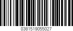 Código de barras (EAN, GTIN, SKU, ISBN): '0381519055027'