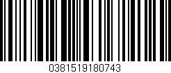 Código de barras (EAN, GTIN, SKU, ISBN): '0381519180743'