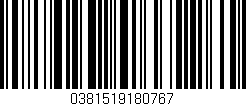 Código de barras (EAN, GTIN, SKU, ISBN): '0381519180767'