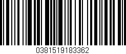 Código de barras (EAN, GTIN, SKU, ISBN): '0381519183362'
