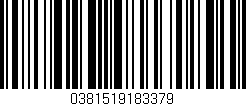 Código de barras (EAN, GTIN, SKU, ISBN): '0381519183379'