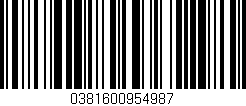 Código de barras (EAN, GTIN, SKU, ISBN): '0381600954987'