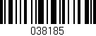 Código de barras (EAN, GTIN, SKU, ISBN): '038185'