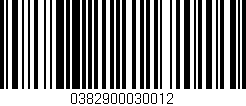 Código de barras (EAN, GTIN, SKU, ISBN): '0382900030012'