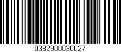 Código de barras (EAN, GTIN, SKU, ISBN): '0382900030027'