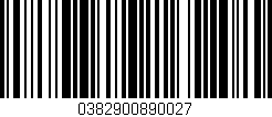 Código de barras (EAN, GTIN, SKU, ISBN): '0382900890027'