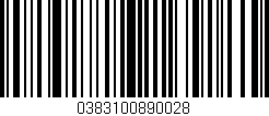 Código de barras (EAN, GTIN, SKU, ISBN): '0383100890028'