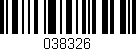 Código de barras (EAN, GTIN, SKU, ISBN): '038326'