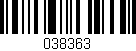 Código de barras (EAN, GTIN, SKU, ISBN): '038363'