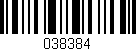 Código de barras (EAN, GTIN, SKU, ISBN): '038384'