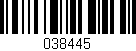 Código de barras (EAN, GTIN, SKU, ISBN): '038445'