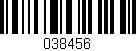 Código de barras (EAN, GTIN, SKU, ISBN): '038456'