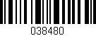 Código de barras (EAN, GTIN, SKU, ISBN): '038480'